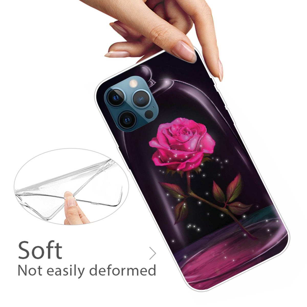 Creative Cute Pattern Printing Flexible TPU Shockproof Protective Case Cover for iPhone 13 Pro Max 6.7 inch