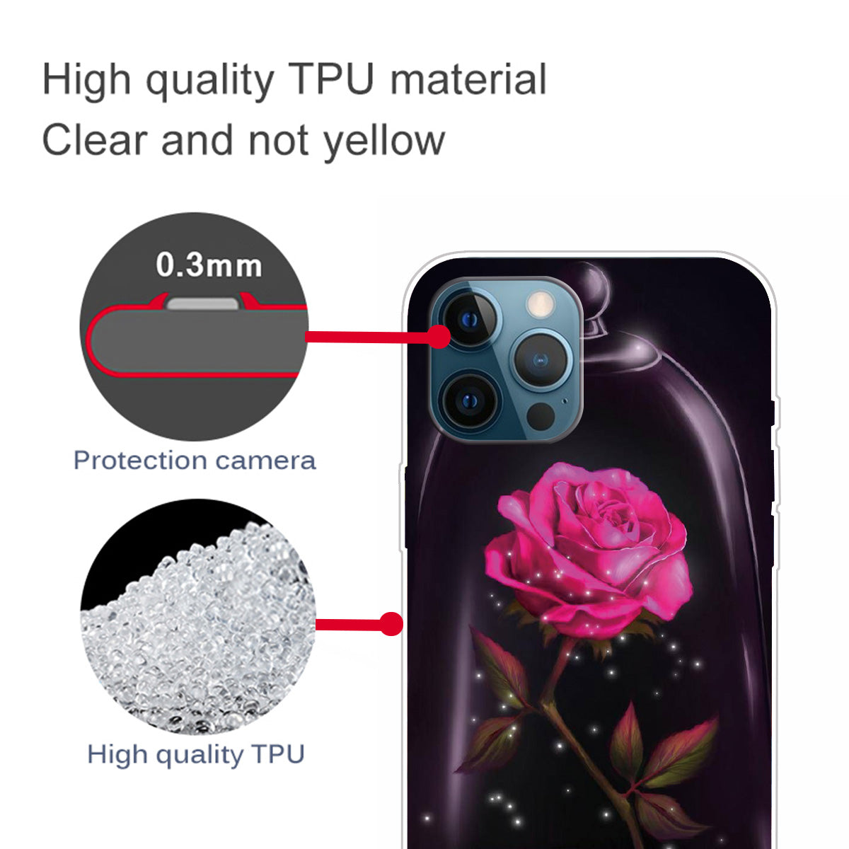 Creative Cute Pattern Printing Flexible TPU Shockproof Protective Case Cover for iPhone 13 Pro Max 6.7 inch