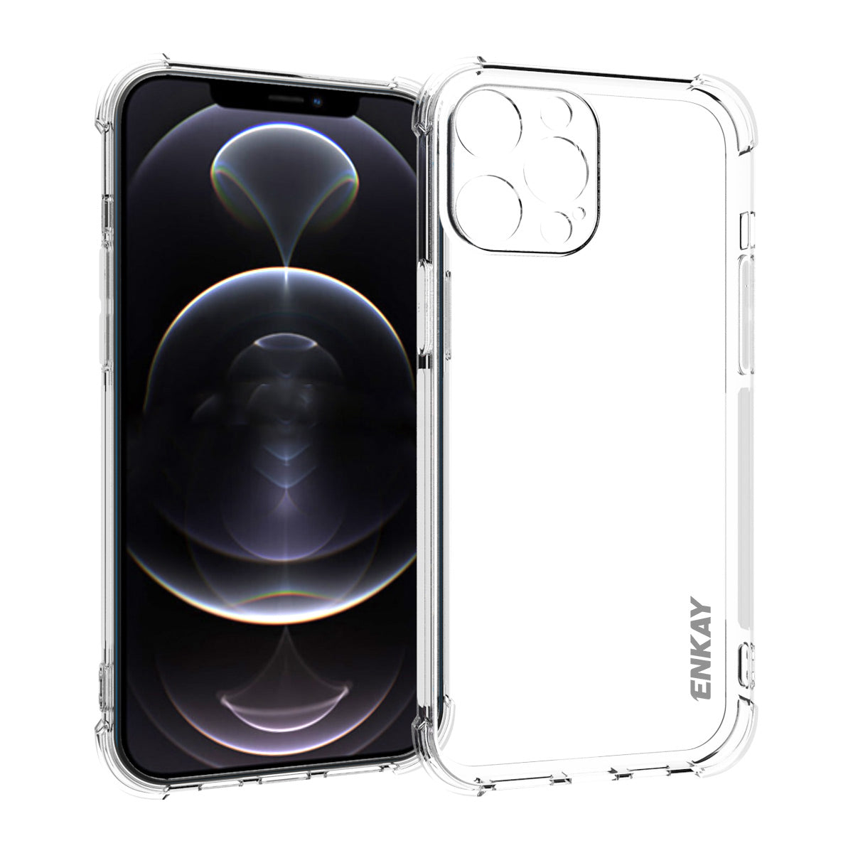 ENKAY HAT PRINCE Thickened Corners Design TPU Cover Case + Full Glue Tempered Glass Full Screen Covering Film for iPhone 13 Pro Max 6.7 inch