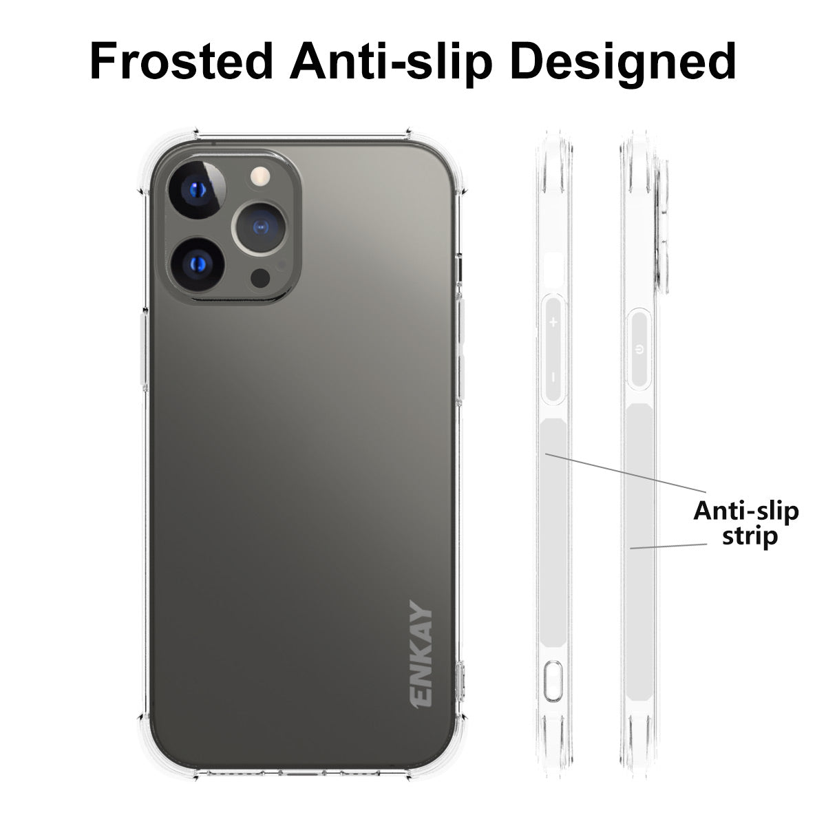 ENKAY HAT PRINCE Thickened Corners Design TPU Cover Case + Full Glue Tempered Glass Full Screen Covering Film for iPhone 13 Pro Max 6.7 inch