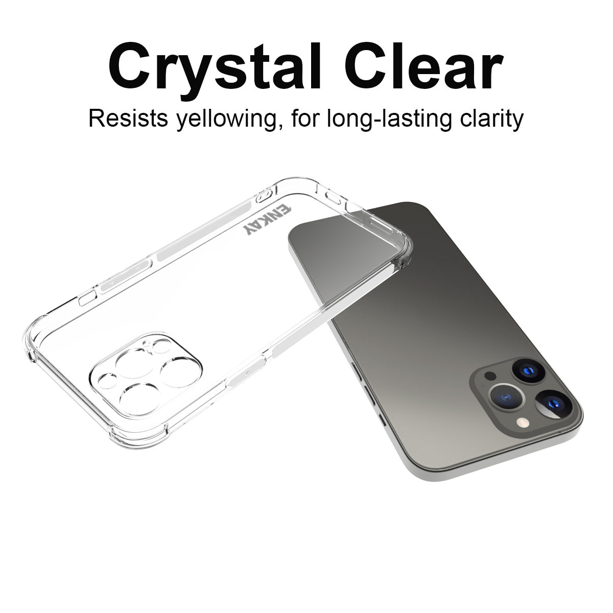 ENKAY HAT PRINCE Thickened Corners Design TPU Cover Case + Full Glue Tempered Glass Full Screen Covering Film for iPhone 13 Pro Max 6.7 inch