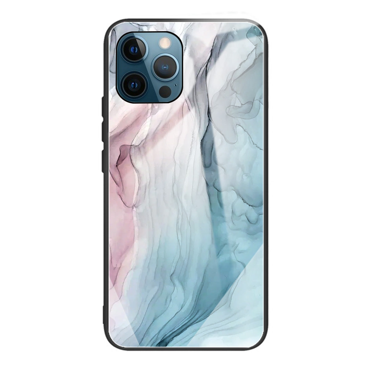Pattern Printing Anti-scratch Tempered Glass + TPU Hybrid Phone Case Cover for iPhone 13 Pro Max 6.7 inch