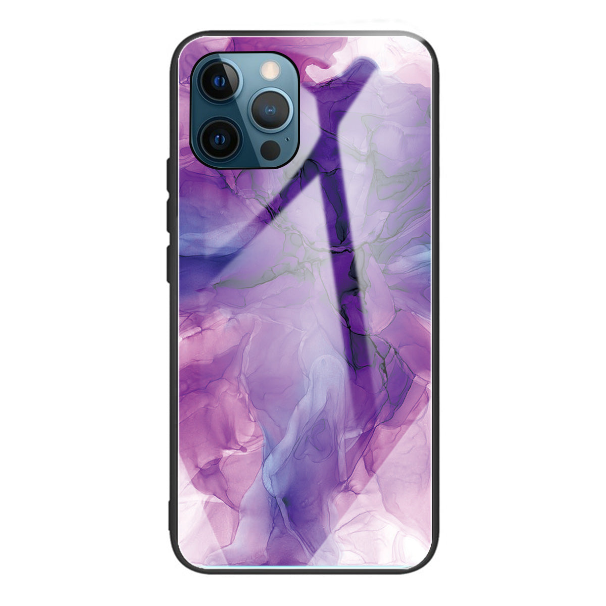 Pattern Printing Anti-scratch Tempered Glass + TPU Hybrid Phone Case Cover for iPhone 13 Pro Max 6.7 inch