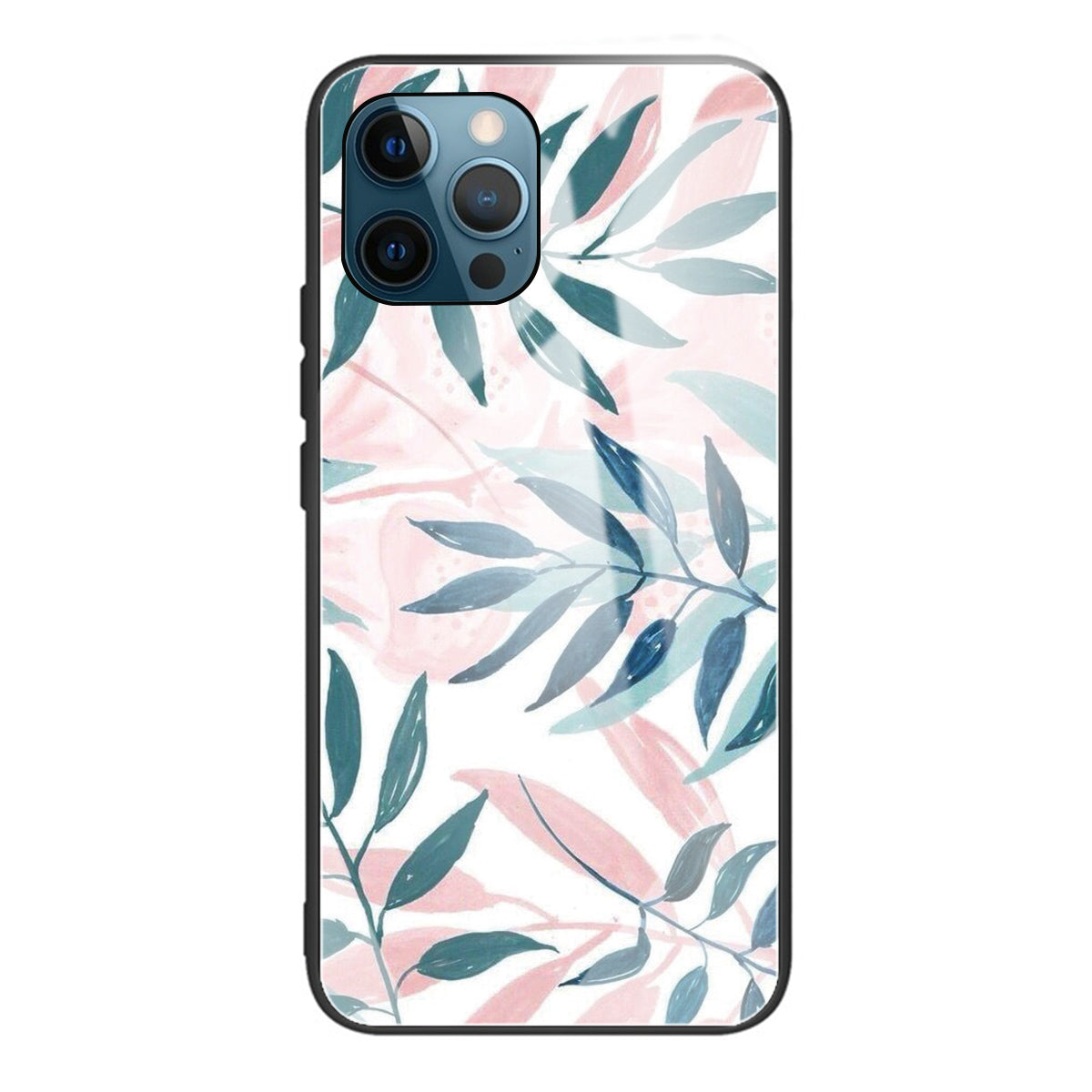 Anti-scratch Pattern Printing Glass + TPU Combo Hybrid Cover for iPhone 13 Pro 6.1 inch