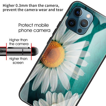 Anti-scratch Pattern Printing Glass + TPU Combo Hybrid Cover for iPhone 13 Pro 6.1 inch