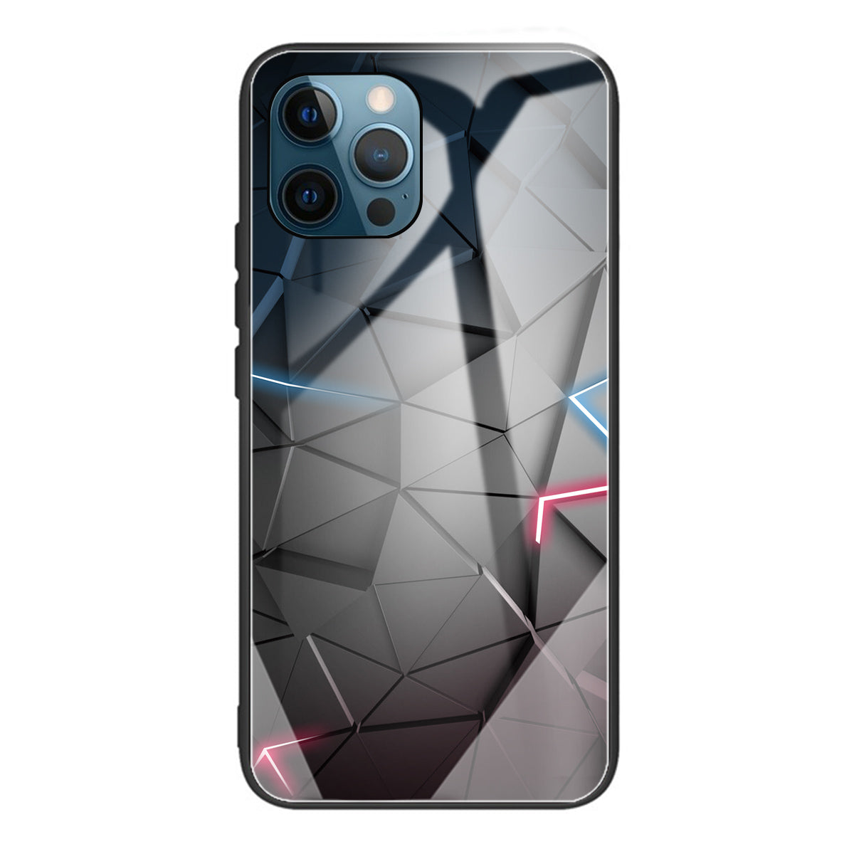 Anti-scratch Pattern Printing Glass + TPU Combo Hybrid Cover for iPhone 13 Pro 6.1 inch