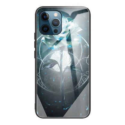 Anti-scratch Pattern Printing Glass + TPU Combo Hybrid Cover for iPhone 13 Pro 6.1 inch