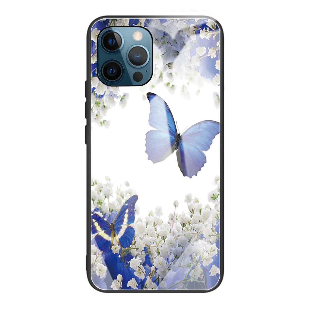Anti-scratch Pattern Printing Glass + TPU Combo Hybrid Cover for iPhone 13 Pro 6.1 inch