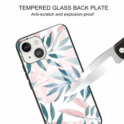 Scratch-proof Pattern Printing Glass + TPU Combo Hybrid Cover for iPhone 13 Pro Max 6.7 inch