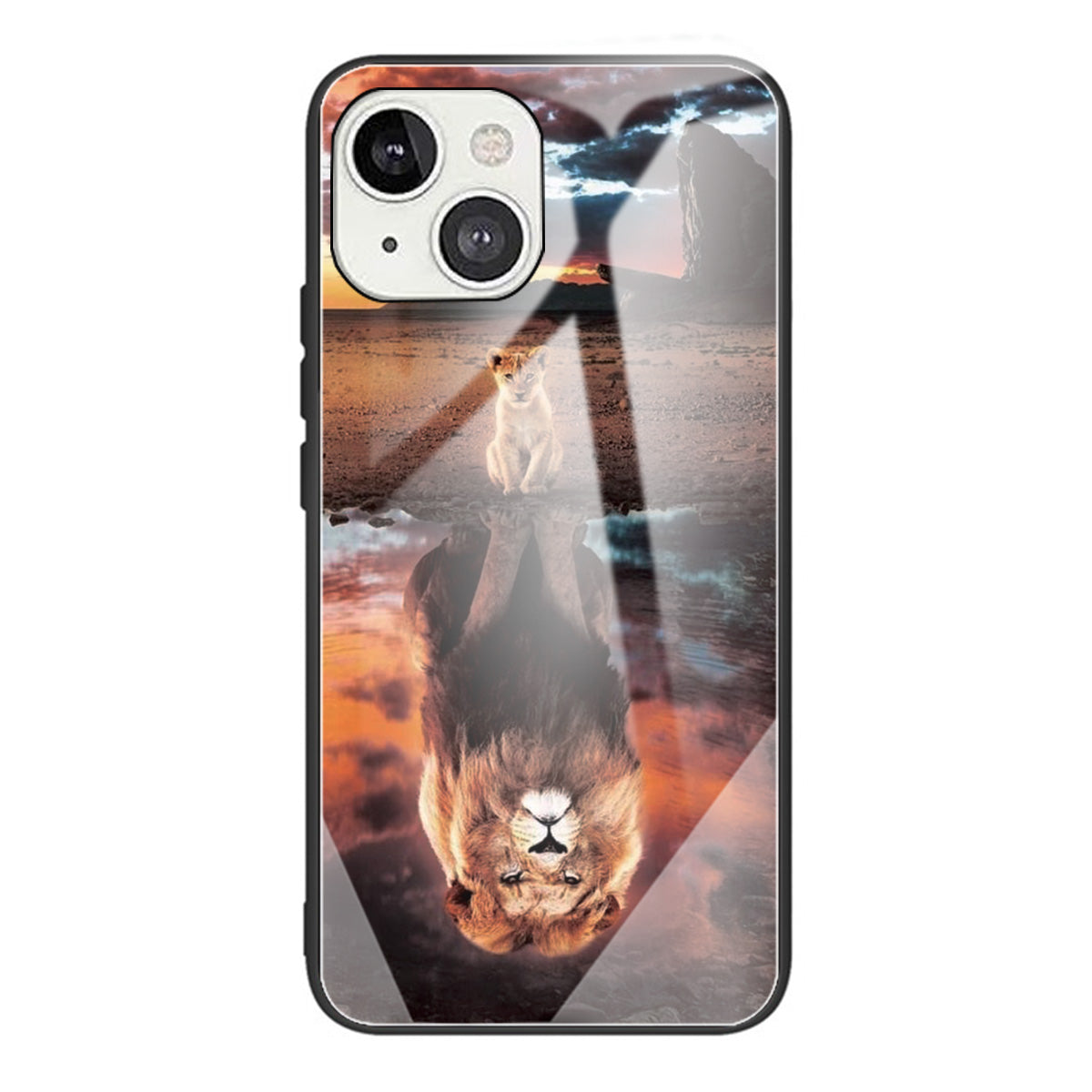 Scratch-proof Pattern Printing Glass + TPU Combo Hybrid Cover for iPhone 13 Pro Max 6.7 inch