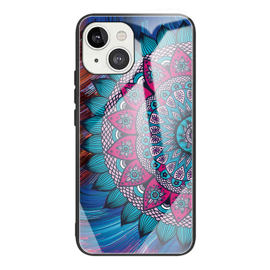 Scratch-proof Pattern Printing Glass + TPU Combo Hybrid Cover for iPhone 13 Pro Max 6.7 inch