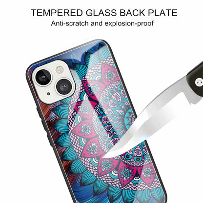 Scratch-proof Pattern Printing Glass + TPU Combo Hybrid Cover for iPhone 13 Pro Max 6.7 inch