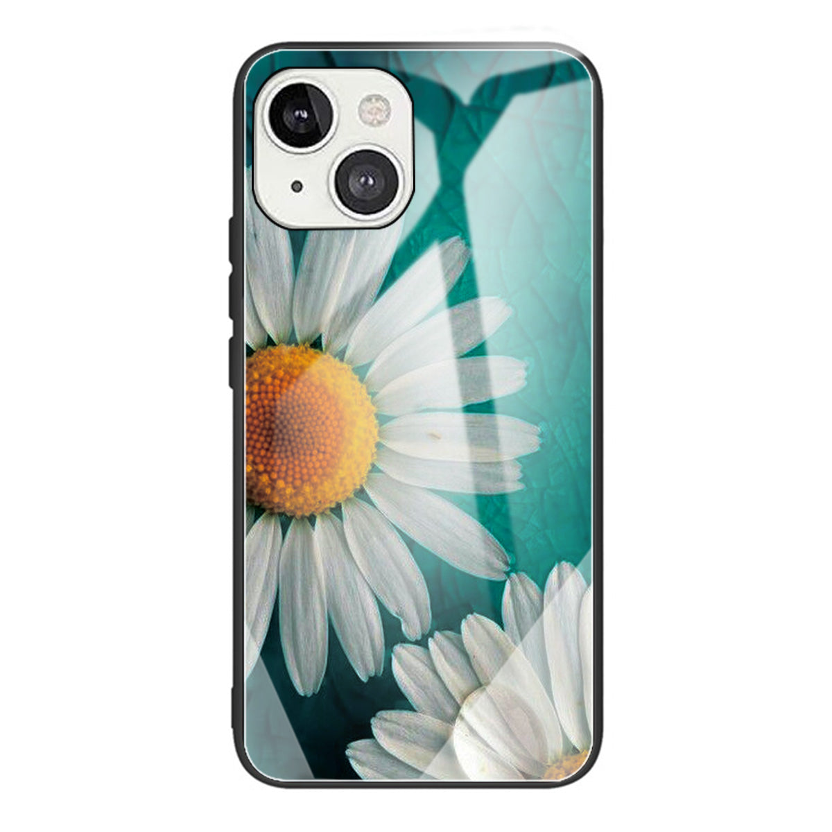 Scratch-proof Pattern Printing Glass + TPU Combo Hybrid Cover for iPhone 13 Pro Max 6.7 inch