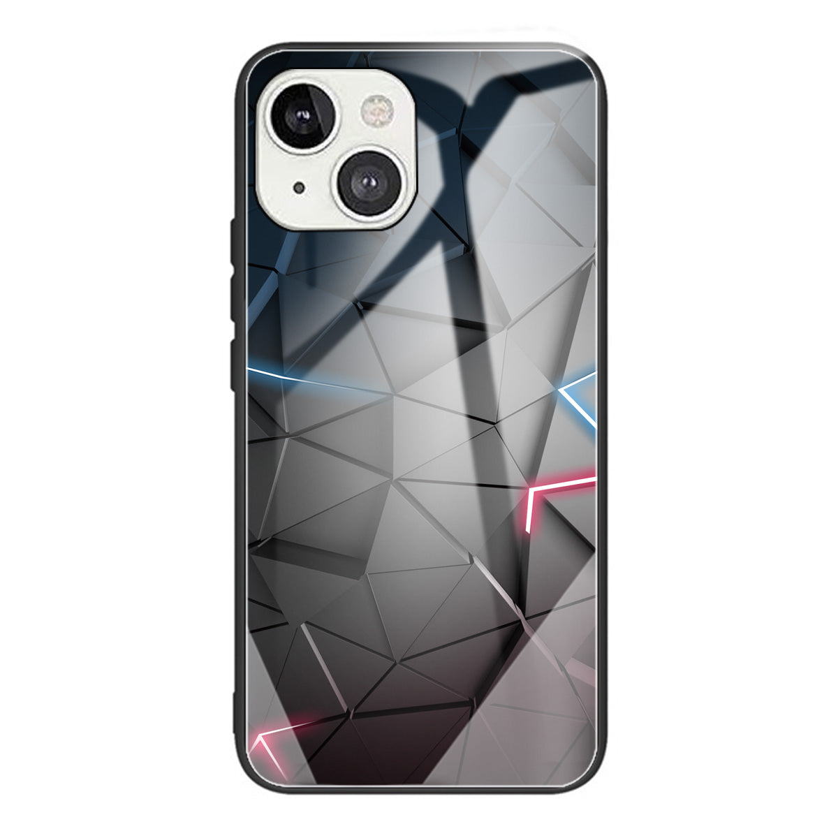 Scratch-proof Pattern Printing Glass + TPU Combo Hybrid Cover for iPhone 13 Pro Max 6.7 inch