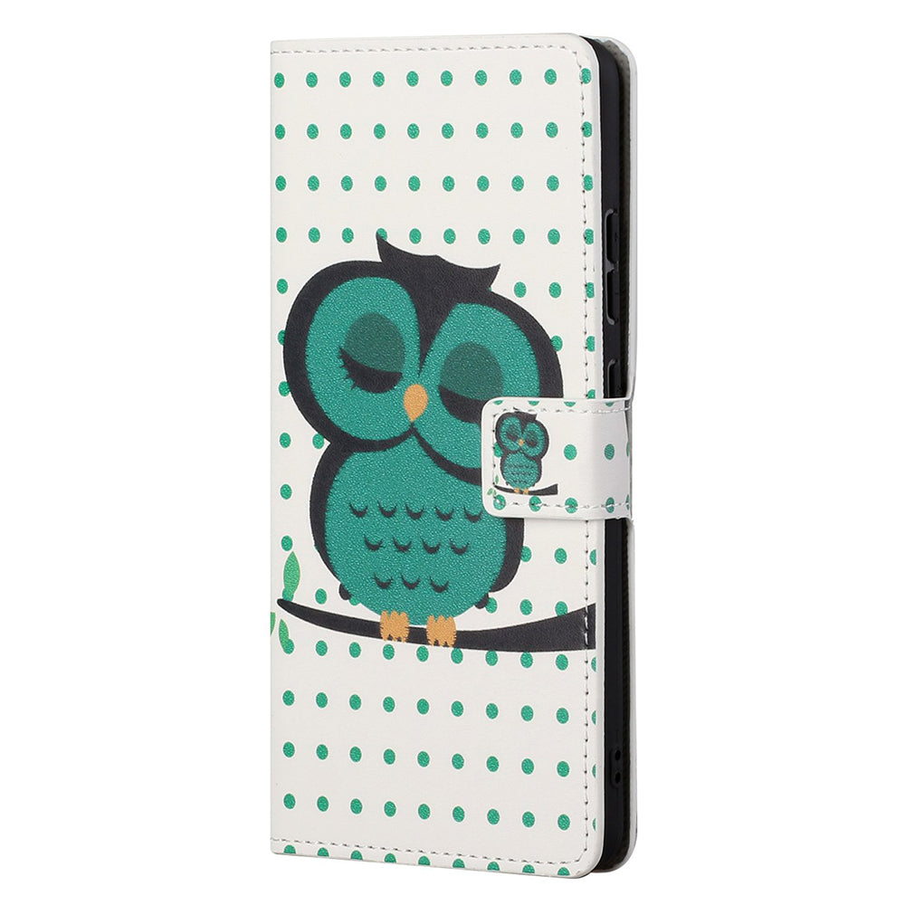 Stand Feature Pattern Printing Premium PU Leather Wallet Flip Protective Cover for iPhone 13 Pro Max 6.7 inch