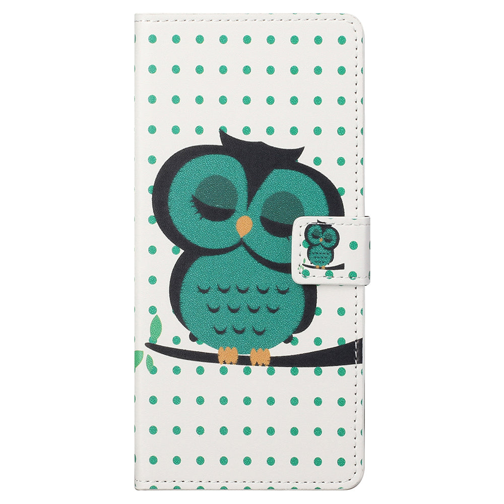 Stand Feature Pattern Printing Premium PU Leather Wallet Flip Protective Cover for iPhone 13 Pro Max 6.7 inch