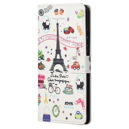 Stand Feature Pattern Printing Premium PU Leather Wallet Flip Protective Cover for iPhone 13 Pro Max 6.7 inch