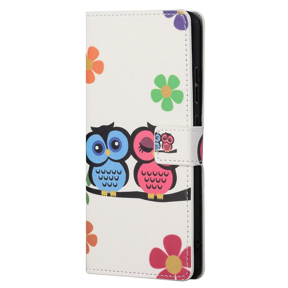 Stand Feature Pattern Printing Premium PU Leather Wallet Flip Protective Cover for iPhone 13 Pro Max 6.7 inch