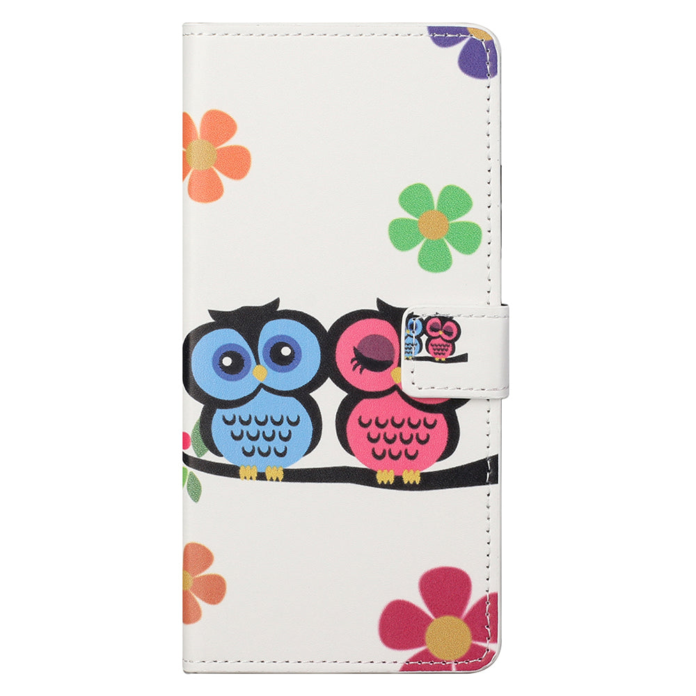 Stand Feature Pattern Printing Premium PU Leather Wallet Flip Protective Cover for iPhone 13 Pro Max 6.7 inch