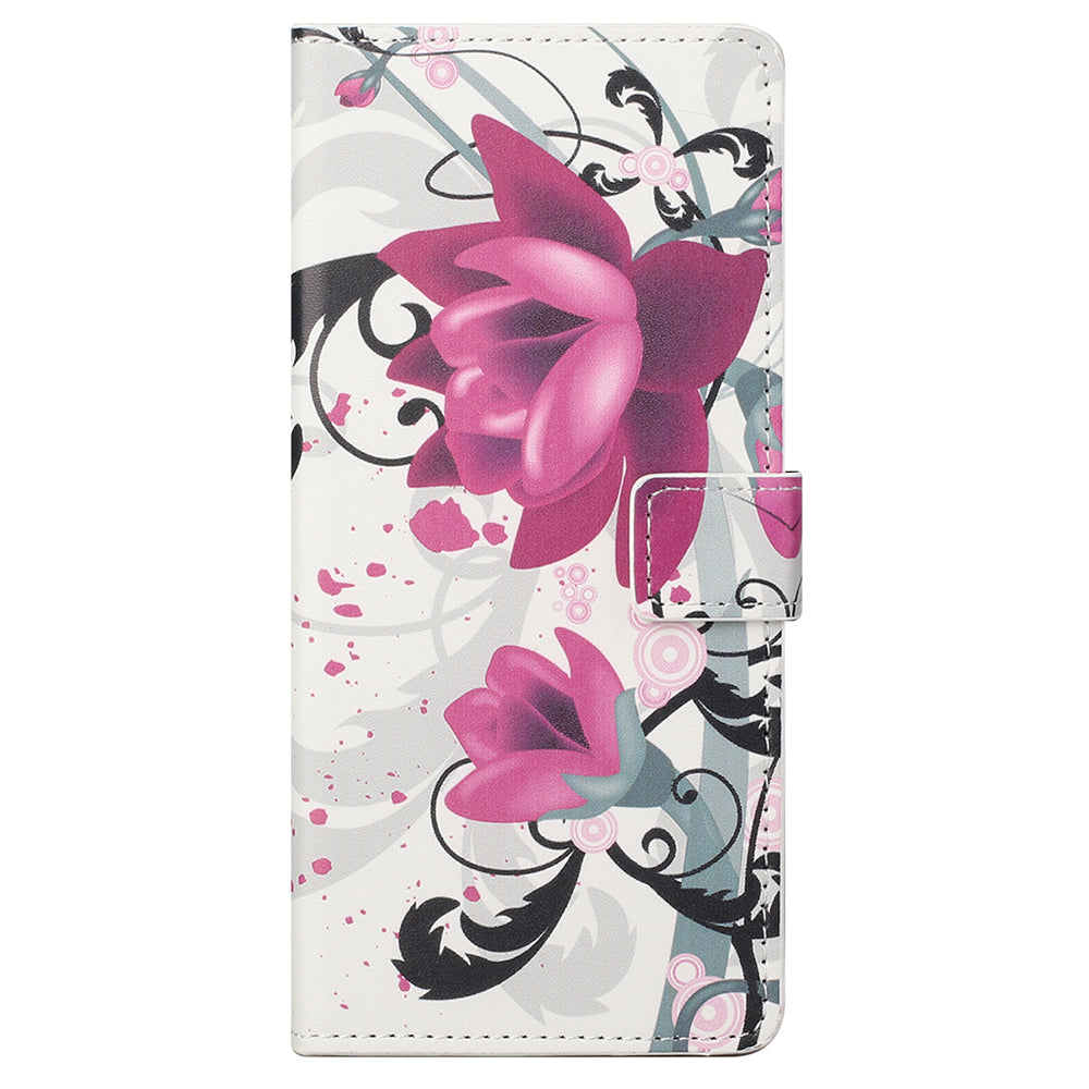 Stand Feature Pattern Printing Premium PU Leather Wallet Flip Protective Cover for iPhone 13 Pro Max 6.7 inch