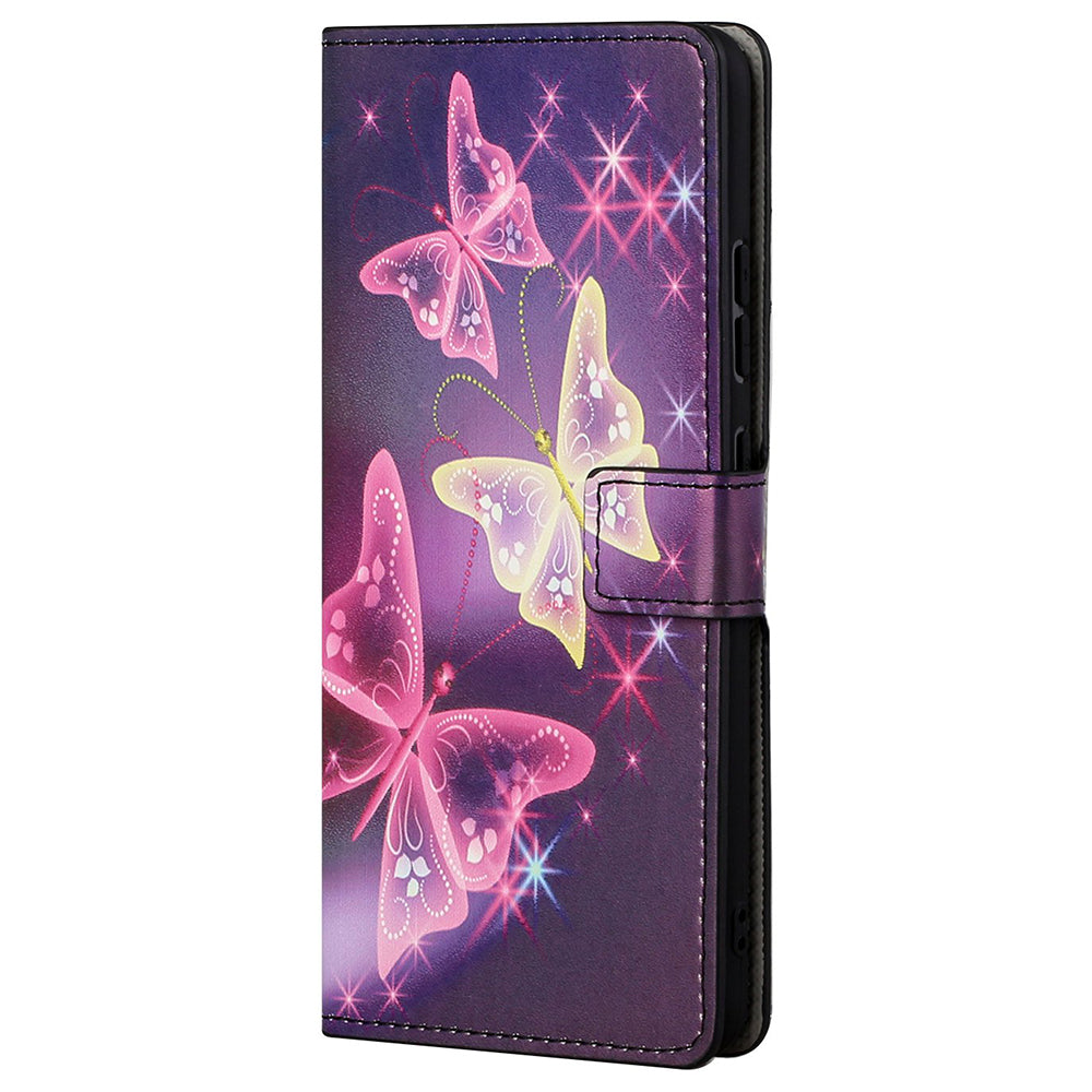 Stand Feature Pattern Printing Premium PU Leather Wallet Flip Protective Cover for iPhone 13 Pro Max 6.7 inch