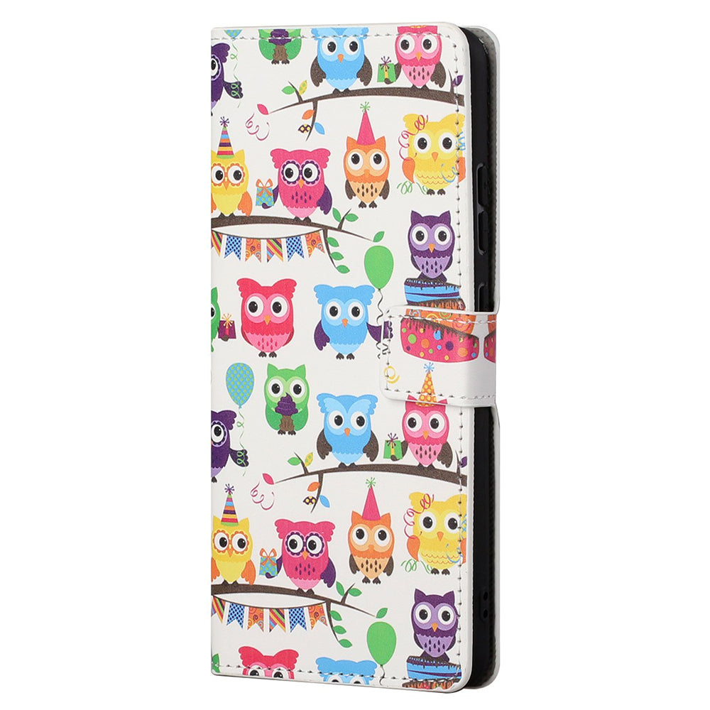 Stand Feature Pattern Printing Premium PU Leather Wallet Flip Protective Cover for iPhone 13 Pro Max 6.7 inch