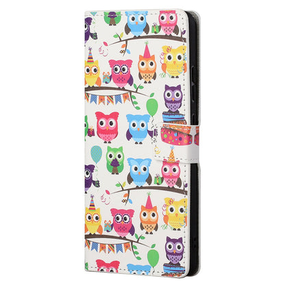 Stand Feature Pattern Printing Premium PU Leather Wallet Flip Protective Cover for iPhone 13 Pro Max 6.7 inch
