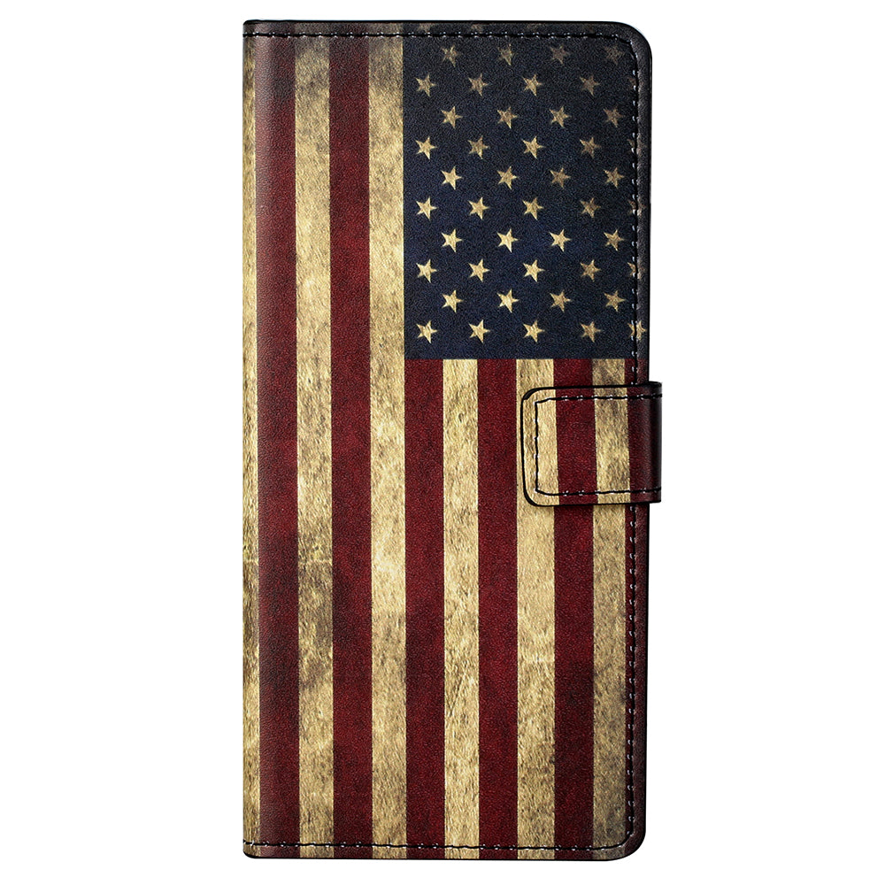 Stand Feature Pattern Printing Premium PU Leather Wallet Flip Protective Cover for iPhone 13 Pro Max 6.7 inch