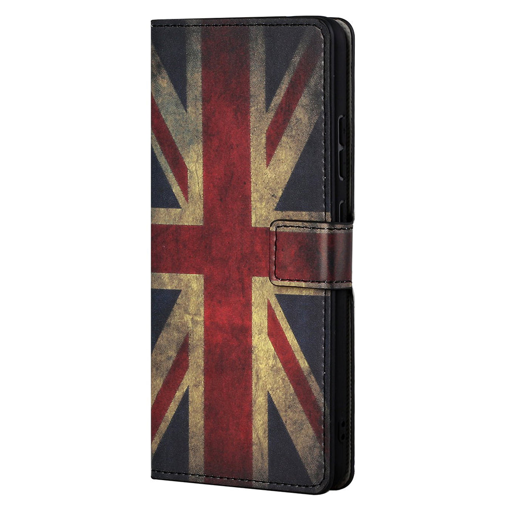 Stand Feature Pattern Printing Premium PU Leather Wallet Flip Protective Cover for iPhone 13 Pro Max 6.7 inch