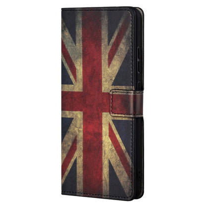 Stand Feature Pattern Printing Premium PU Leather Wallet Flip Protective Cover for iPhone 13 Pro Max 6.7 inch