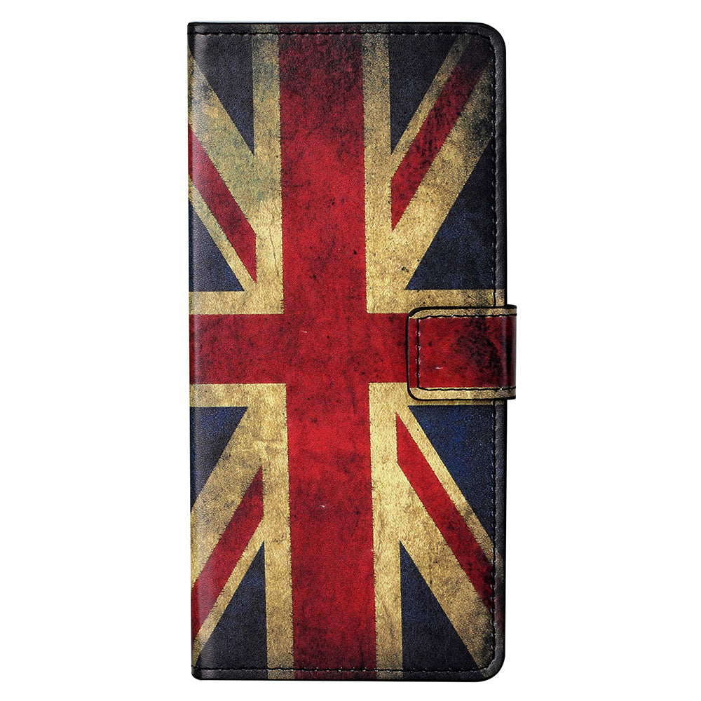 Stand Feature Pattern Printing Premium PU Leather Wallet Flip Protective Cover for iPhone 13 Pro Max 6.7 inch