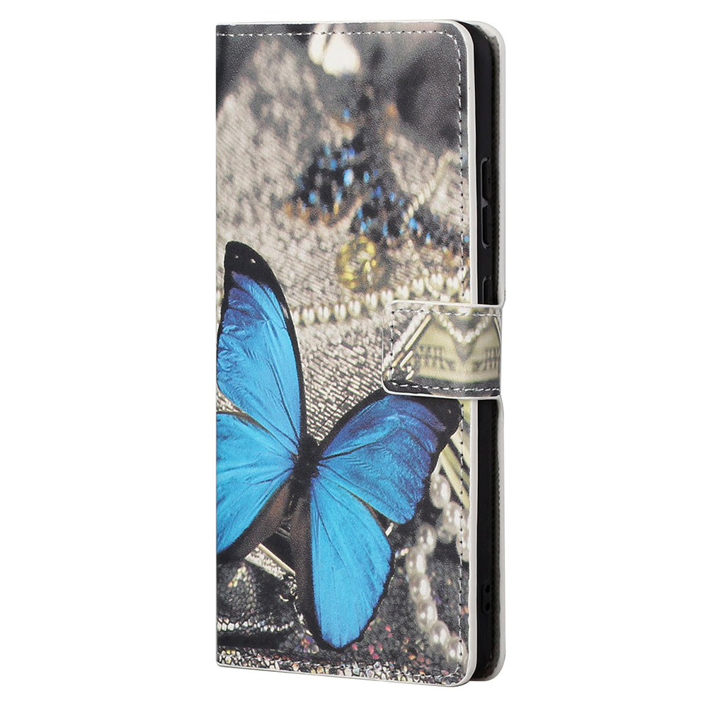 Stand Feature Pattern Printing Premium PU Leather Wallet Flip Protective Cover for iPhone 13 Pro Max 6.7 inch