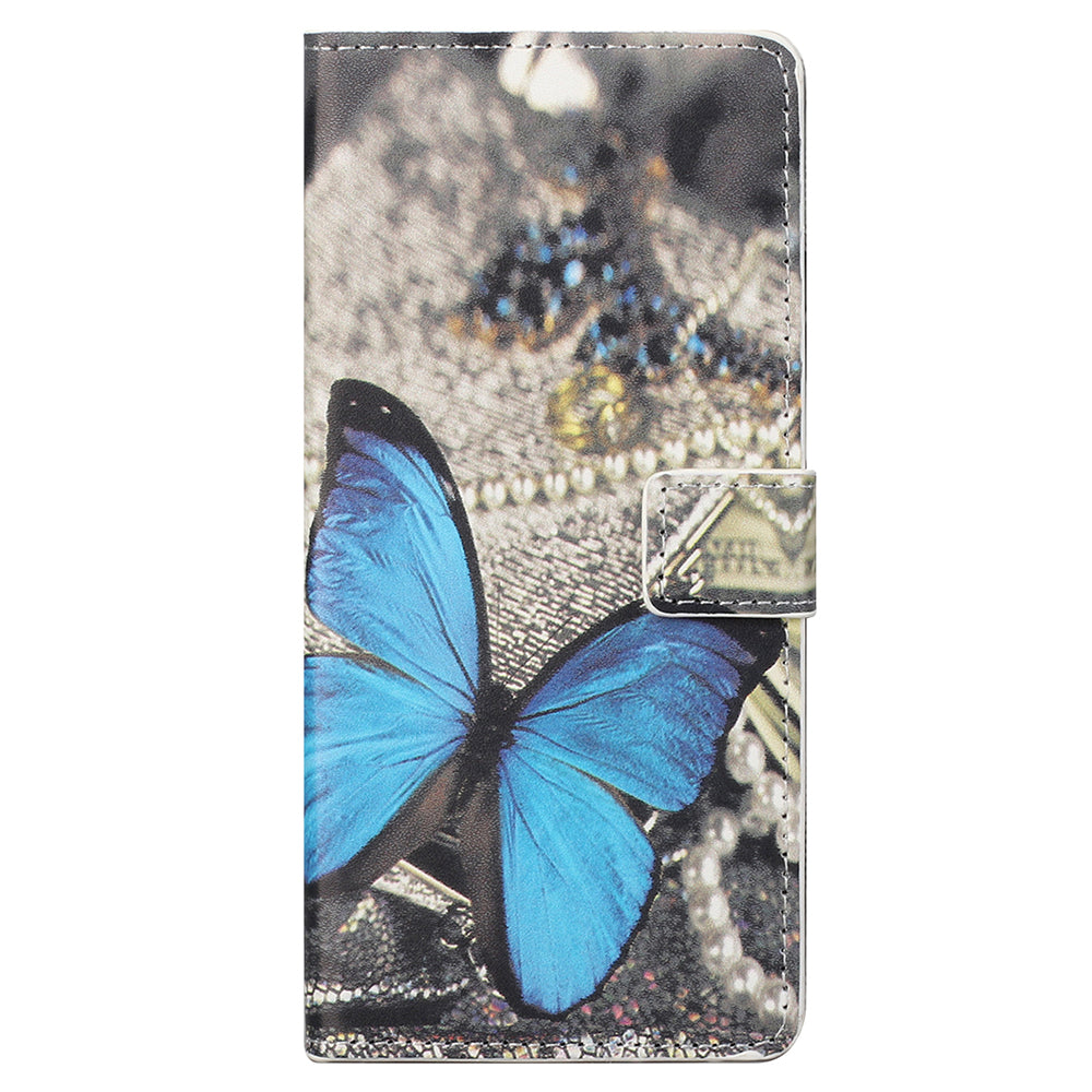 Stand Feature Pattern Printing Premium PU Leather Wallet Flip Protective Cover for iPhone 13 Pro Max 6.7 inch