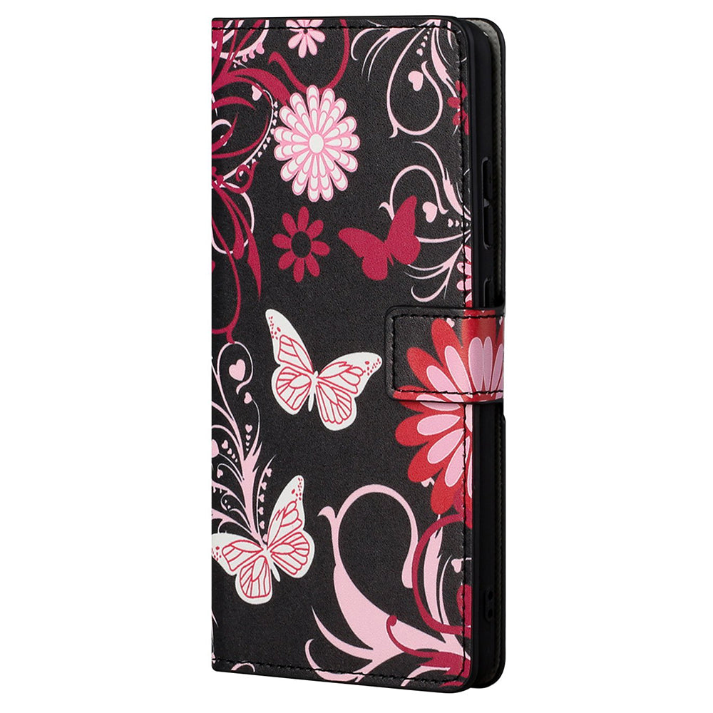 Stand Feature Pattern Printing Premium PU Leather Wallet Flip Protective Cover for iPhone 13 Pro Max 6.7 inch
