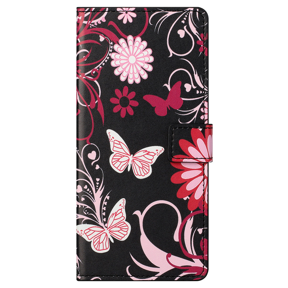 Stand Feature Pattern Printing Premium PU Leather Wallet Flip Protective Cover for iPhone 13 Pro Max 6.7 inch