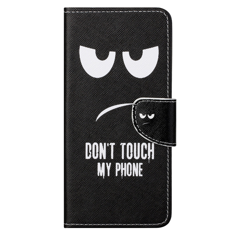 Pattern Printing Cross Texture Leather Wallet Stand Case for iPhone 13 Pro Max