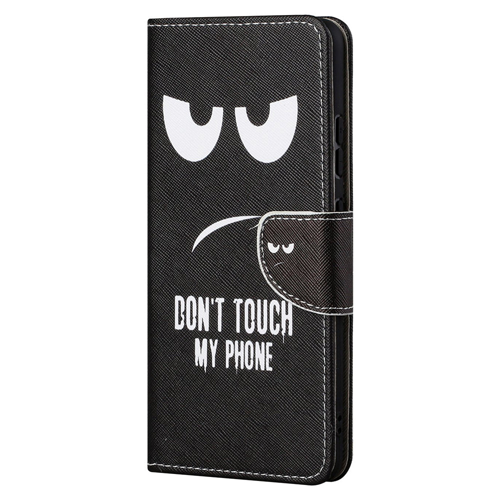 Pattern Printing Cross Texture Leather Wallet Stand Case for iPhone 13 Pro Max