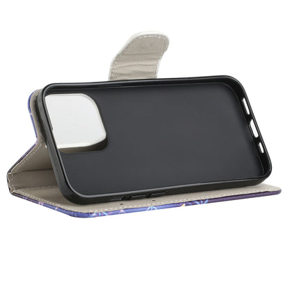 Pattern Printing Cross Texture Leather Wallet Stand Case for iPhone 13 Pro Max