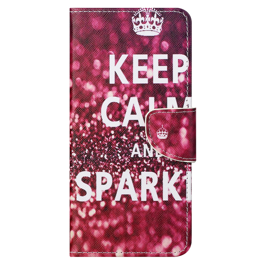 Pattern Printing Cross Texture Leather Wallet Stand Case for iPhone 13 Pro Max