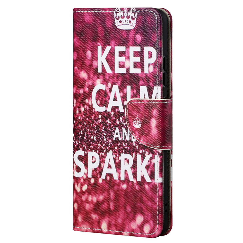 Pattern Printing Cross Texture Leather Wallet Stand Case for iPhone 13 Pro Max