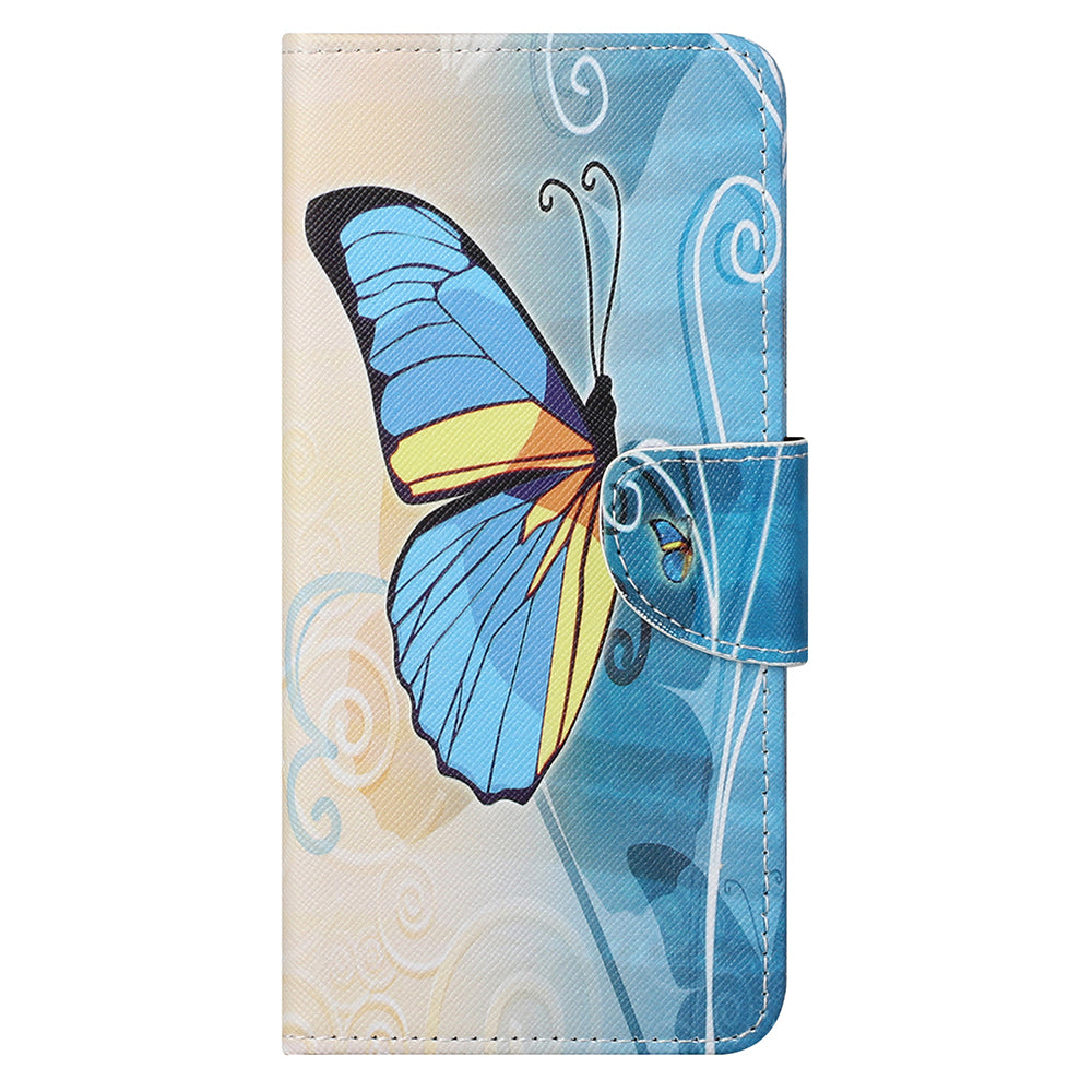 Pattern Printing Cross Texture Leather Wallet Stand Case for iPhone 13 Pro Max