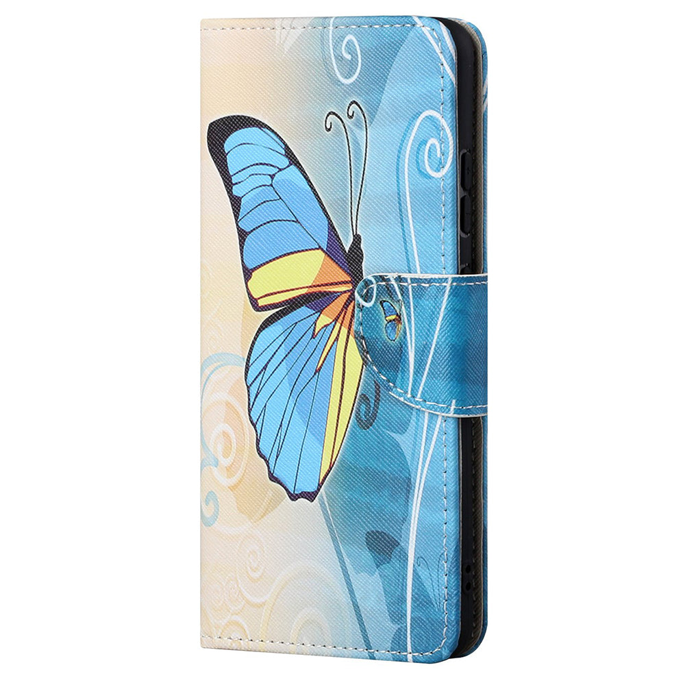 Pattern Printing Cross Texture Leather Wallet Stand Case for iPhone 13 Pro Max