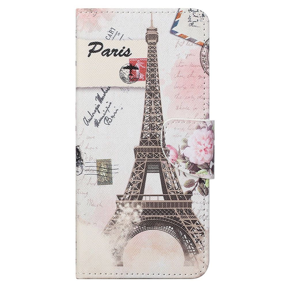 Pattern Printing Cross Texture Leather Wallet Stand Case for iPhone 13 Pro Max