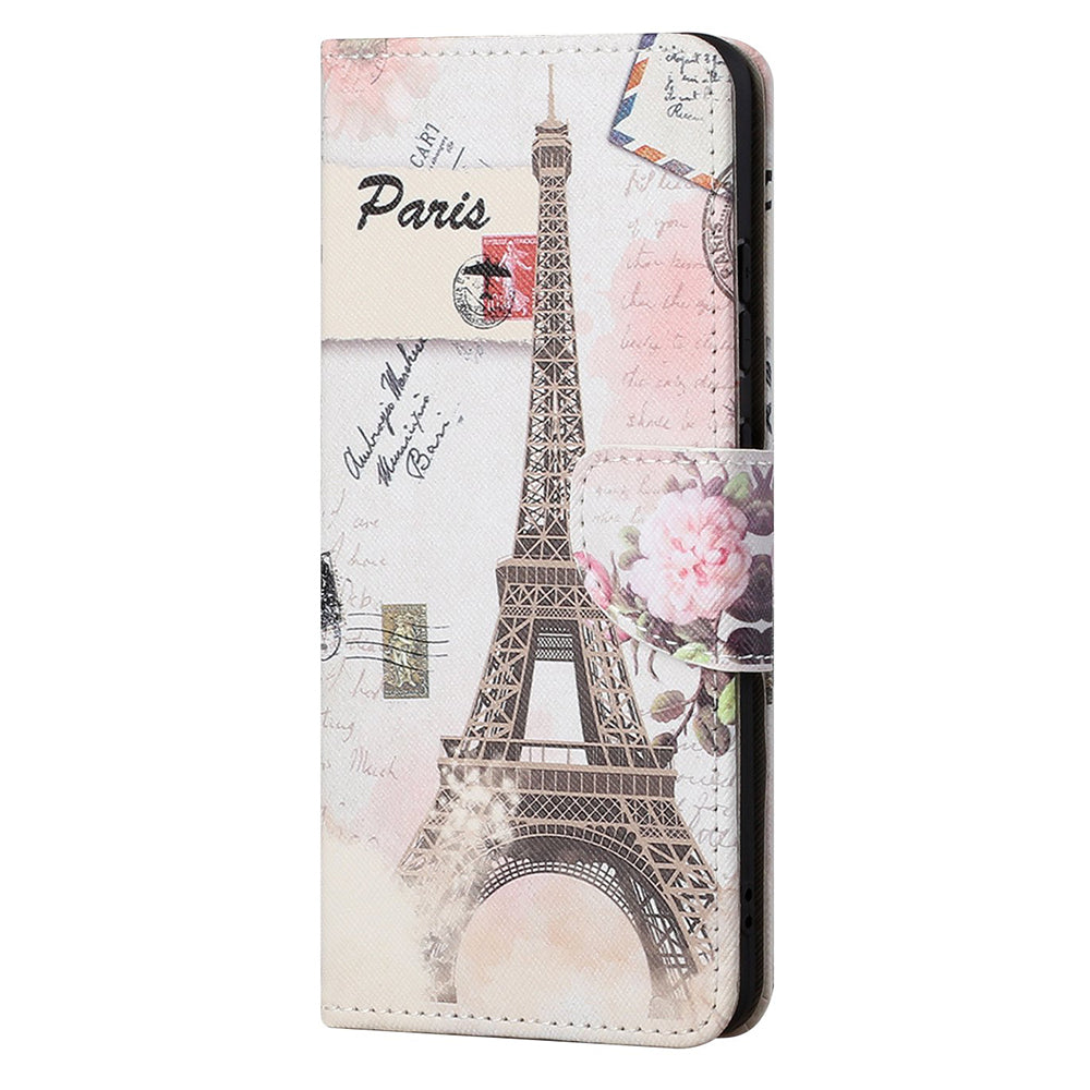 Pattern Printing Cross Texture Leather Wallet Stand Case for iPhone 13 Pro Max