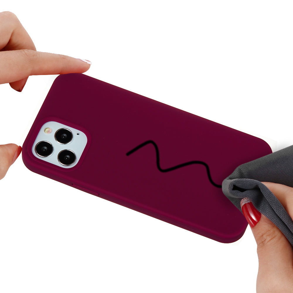 Liquid Silicone Solid Color Protective Phone Case for iPhone 13 Pro Max 6.7 inch