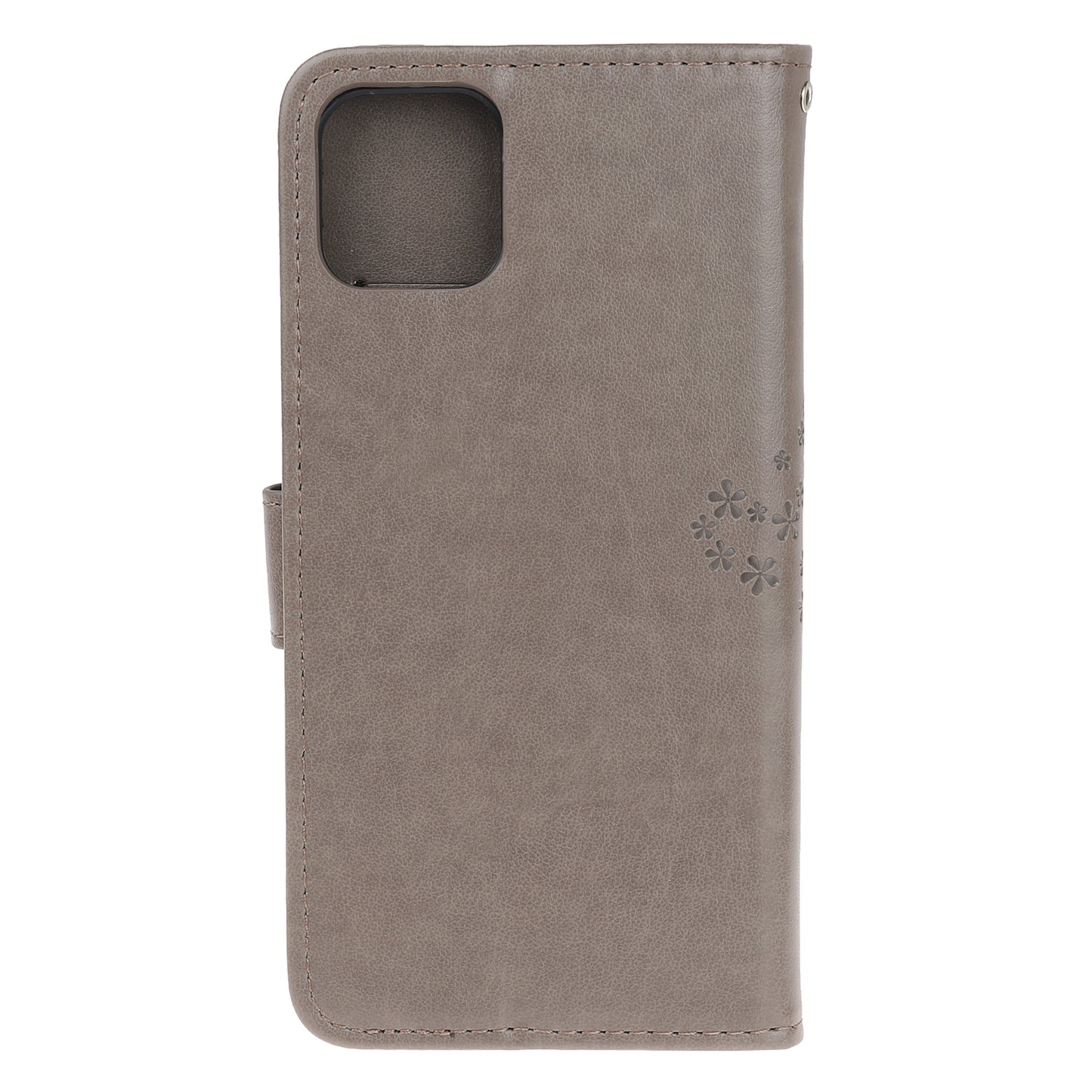 Owl Tree Imprint Wallet Stand Design PU Leather Case Protector with Wrist Strap for iPhone 13 Pro 6.1 inch