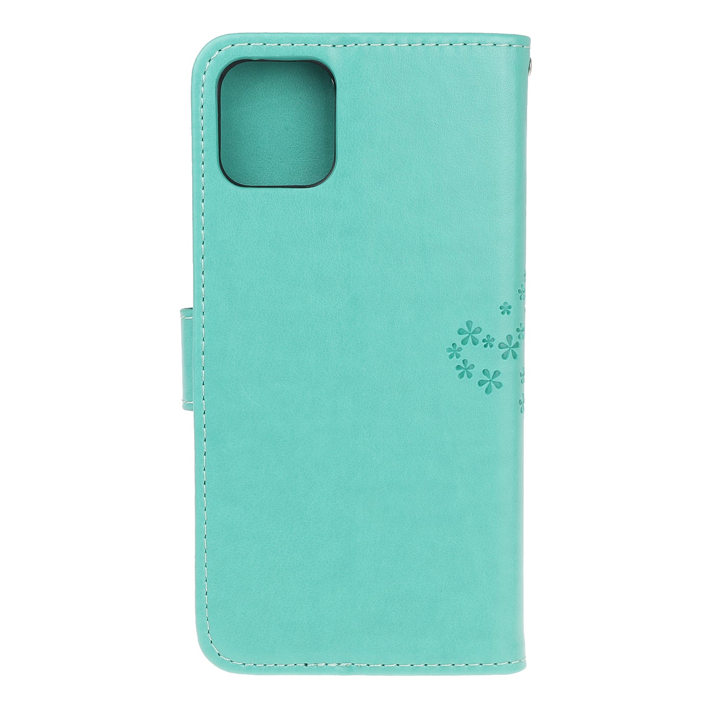 Owl Tree Imprint Wallet Stand Design PU Leather Case Protector with Wrist Strap for iPhone 13 Pro 6.1 inch