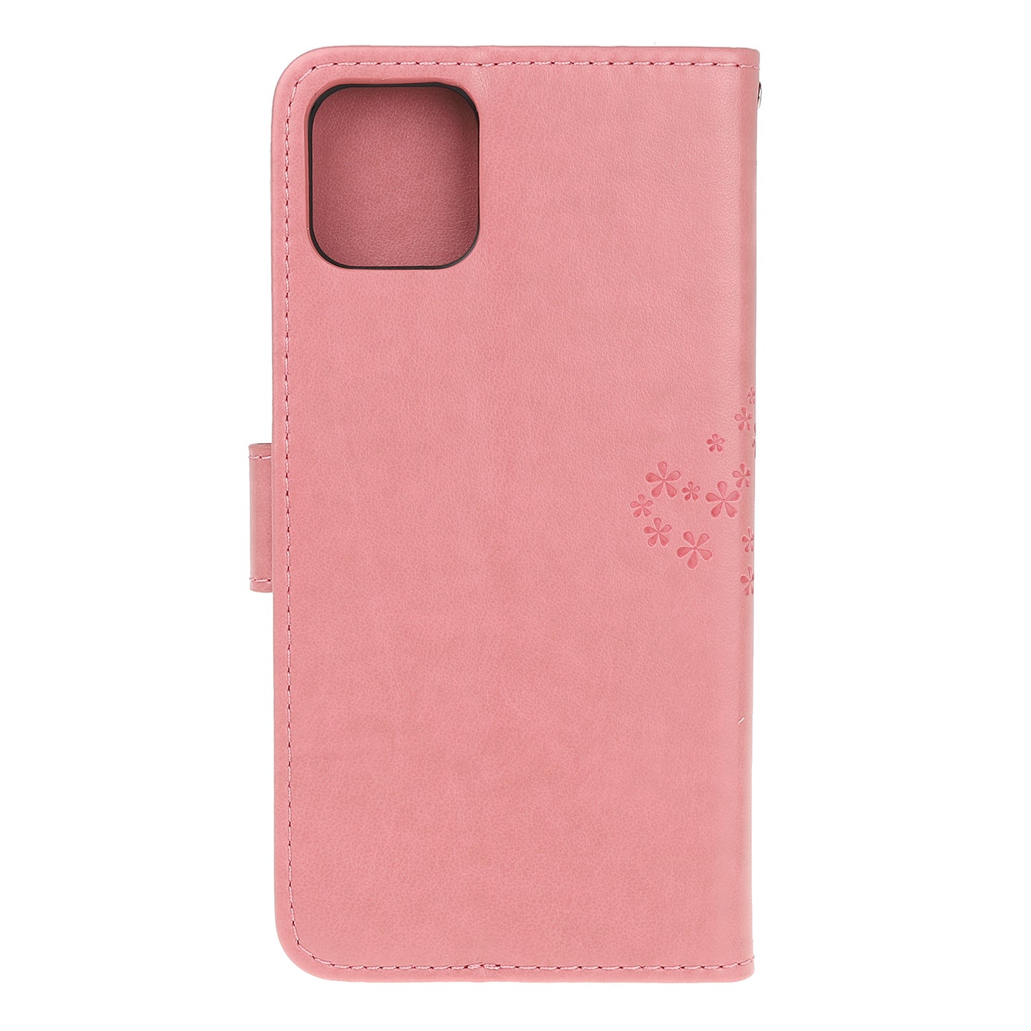 Owl Tree Imprint Wallet Stand Design PU Leather Case Protector with Wrist Strap for iPhone 13 Pro 6.1 inch