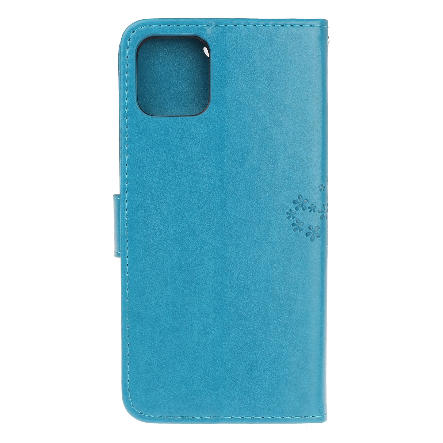 Owl Tree Imprint Wallet Stand Design PU Leather Case Protector with Wrist Strap for iPhone 13 Pro 6.1 inch