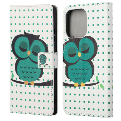 Wallet Cute Pattern Printing PU Leather Stand Feature Flip Cover for iPhone 13 Pro 6.1 inch